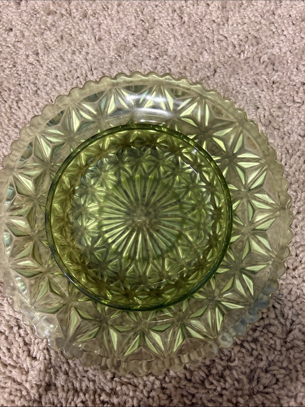 Vintage glass butter dish - Picture 2 of 5